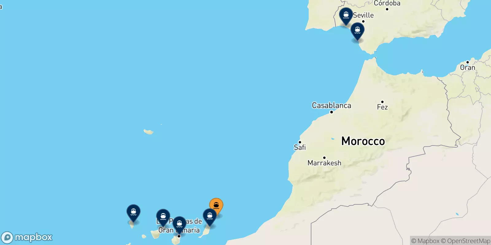 Ferries de Arrecife (Lanzarote) a España