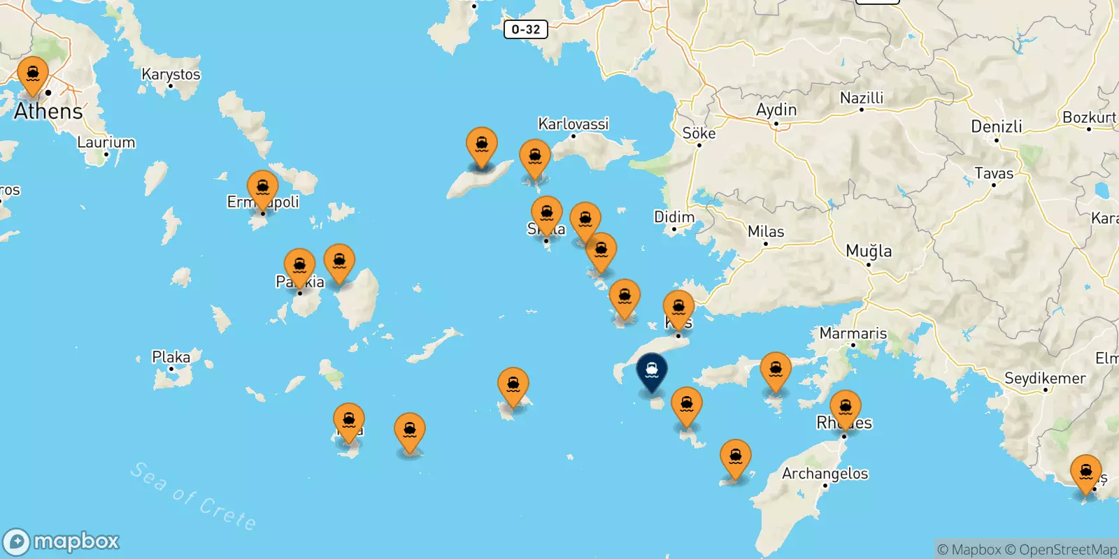 Ferries de Grecia a Nisyros