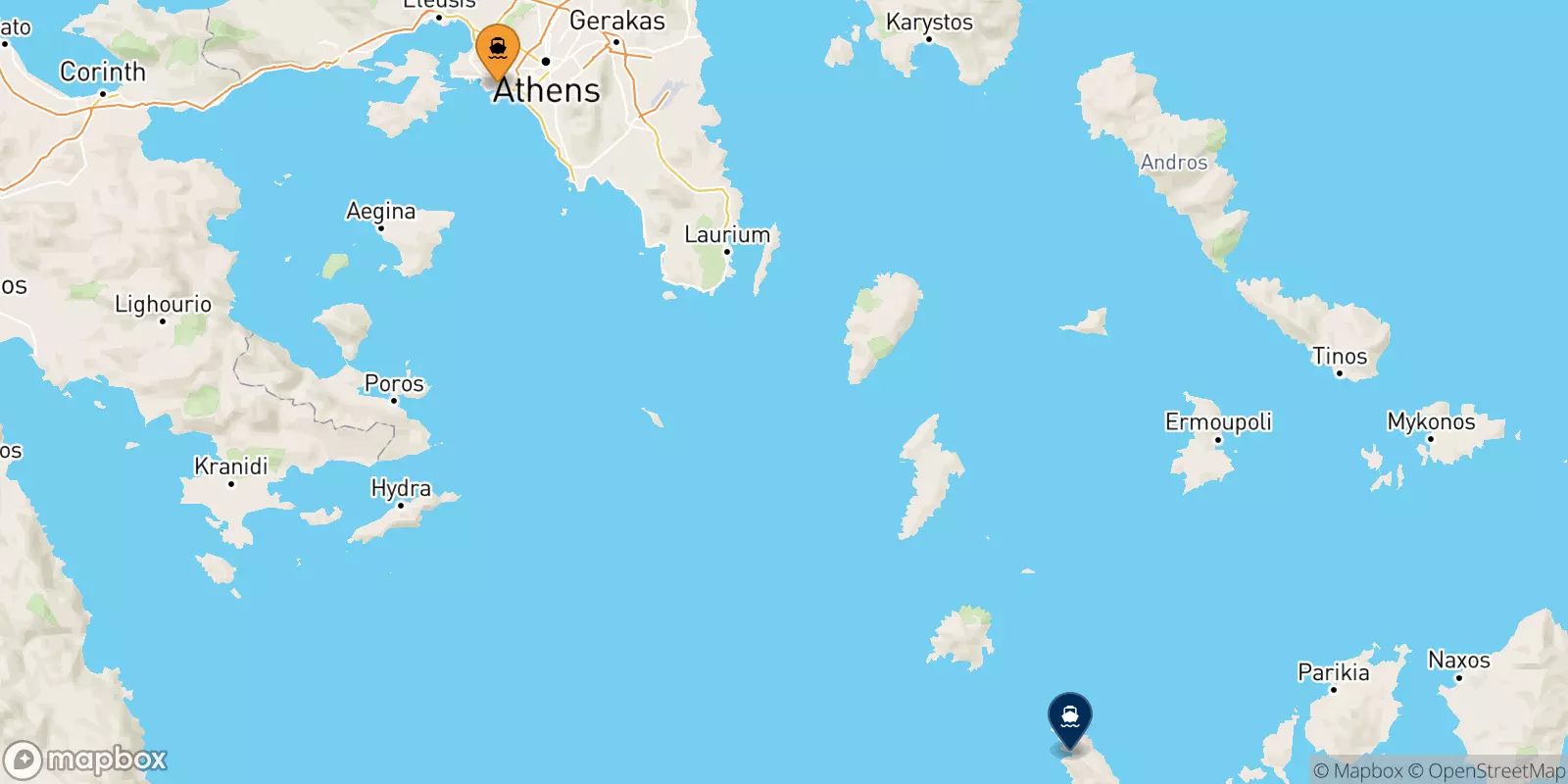 Ferries de El Pireo a Sifnos