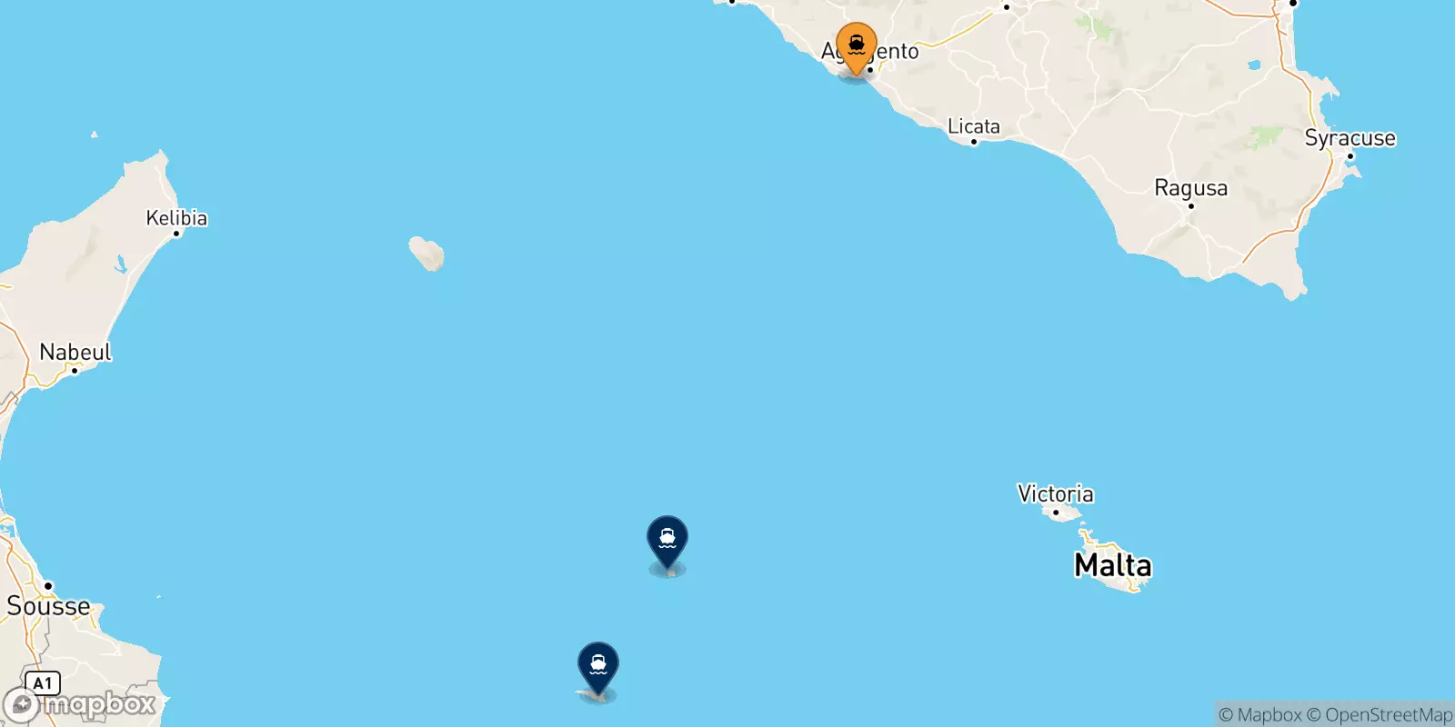 Ferries de Sicilia a Islas Pelagie