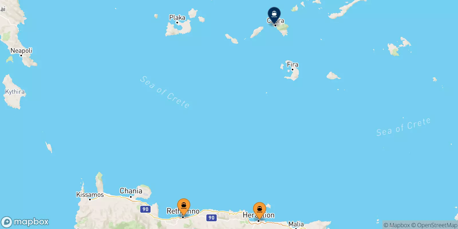 Ferries de Creta a Ios