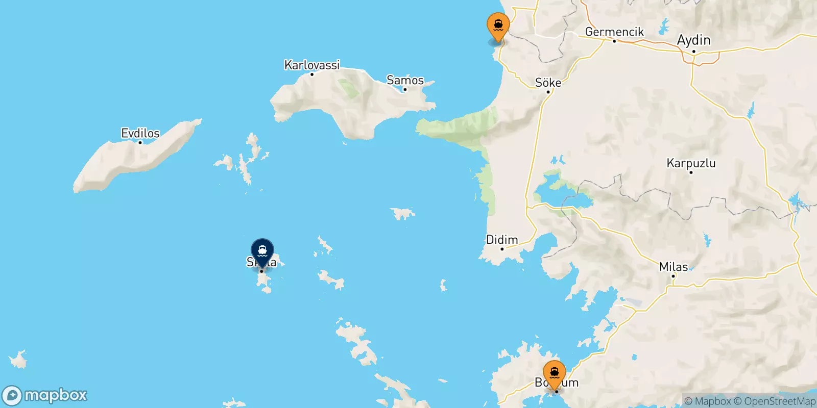 Ferries de Turquía a Patmos