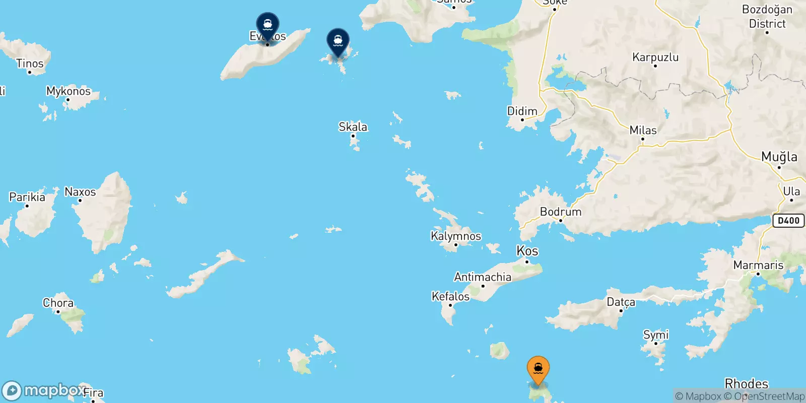 Ferries de Tilos a Islas Del Egeo