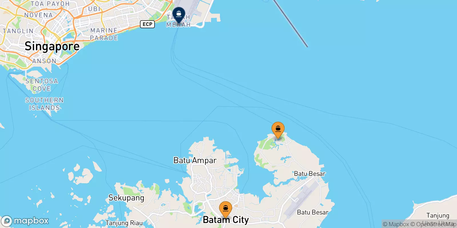 Ferries de Batam a Tanah Merah