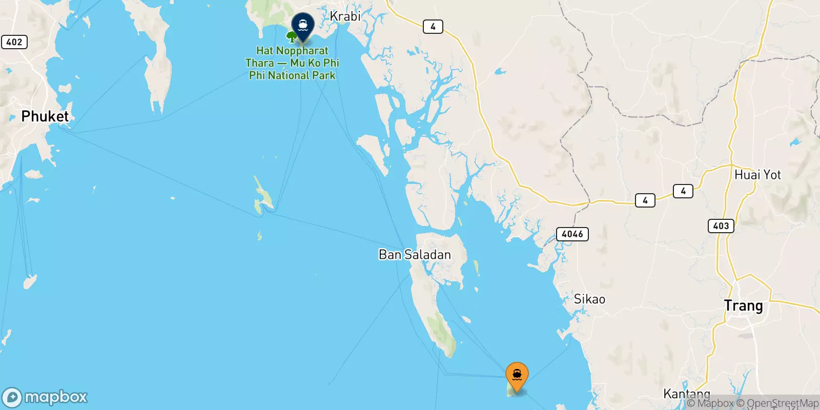 Ferries de Koh Ngai a East Railay Bay Beach Floating Pier