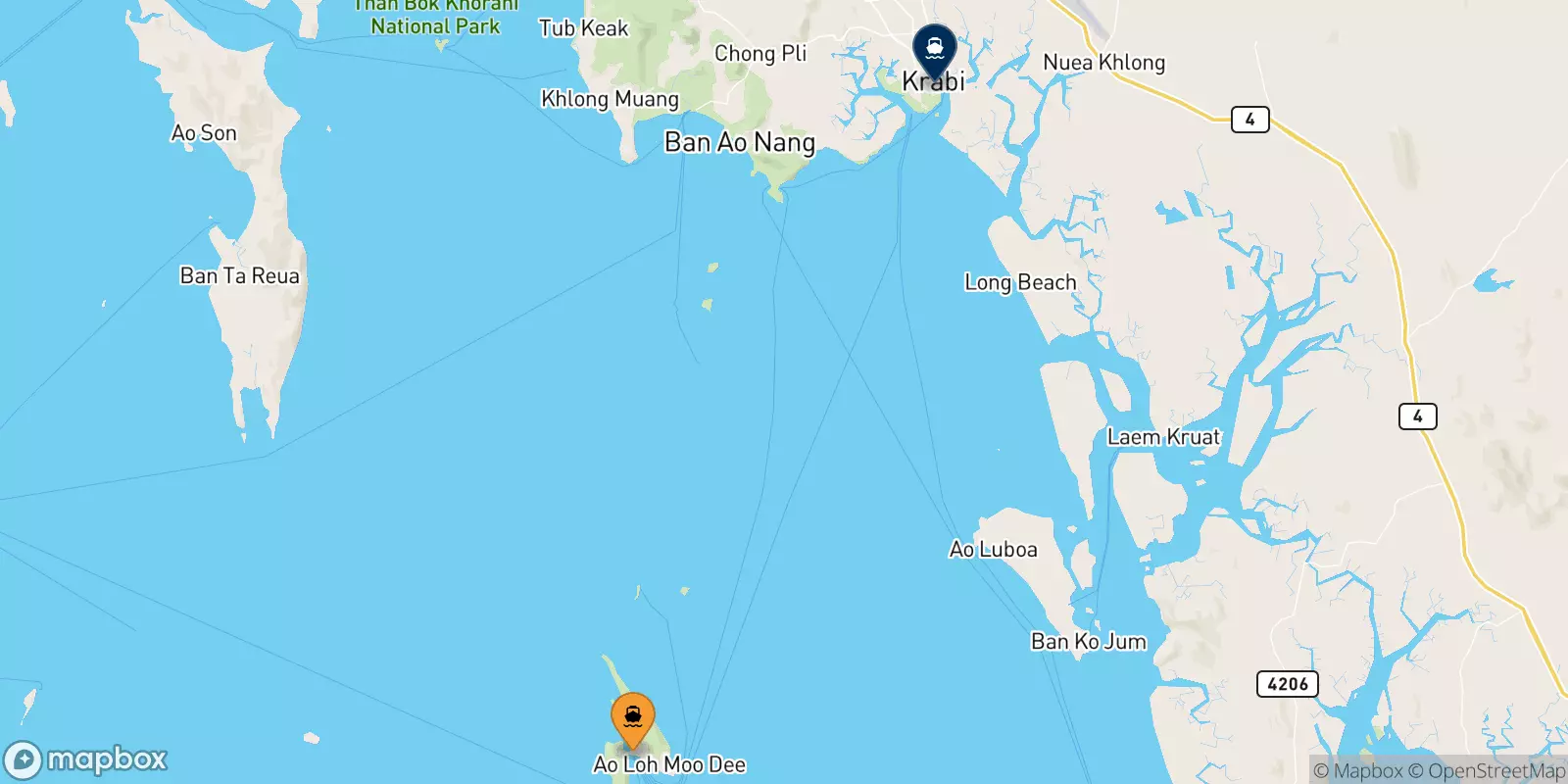 Ferries de Koh Phi Phi (Tonsai Pier) a Krabi (Kong Ka Pier)