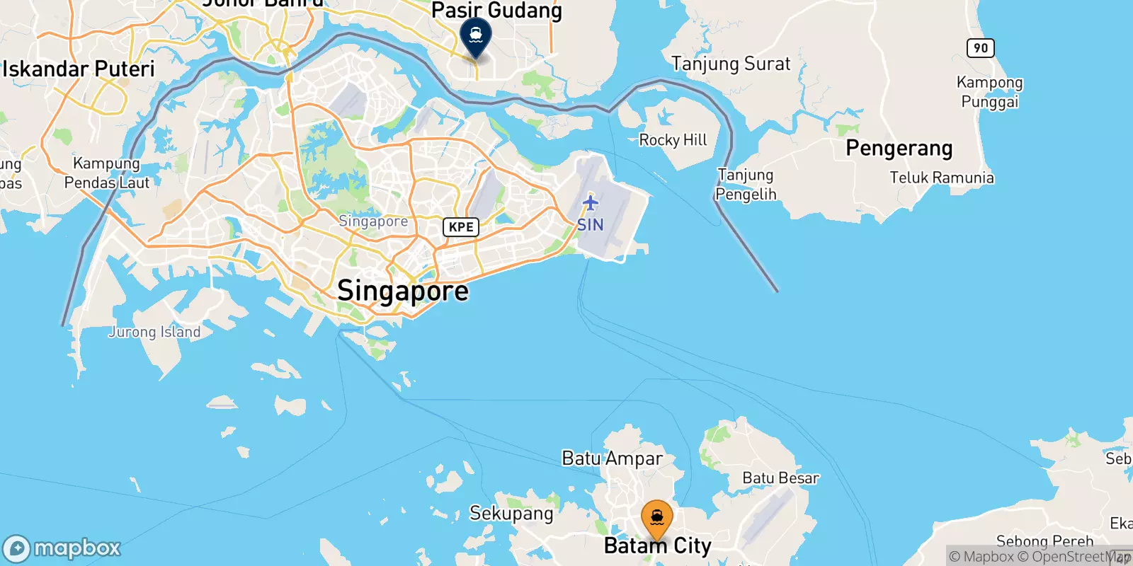 Ferries de Batam a Pasir Gudang