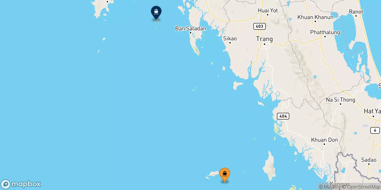 Ferries de Koh Lipe (Bundhaya Pier) a Koh Phi Phi (Tonsai Pier)