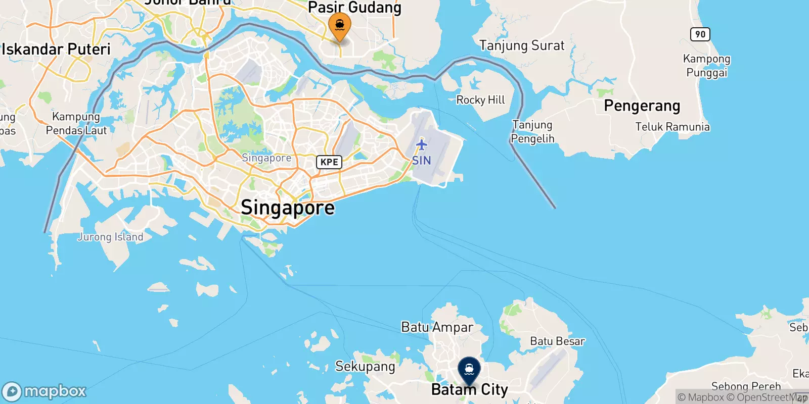Ferries de Malasia a Batam