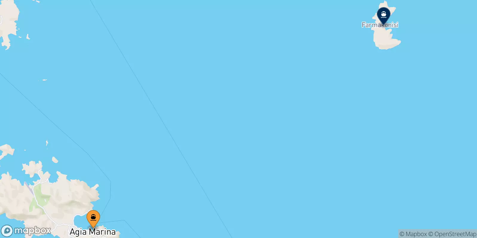 Ferries de Agia Marina (Leros) a Farmakonisi